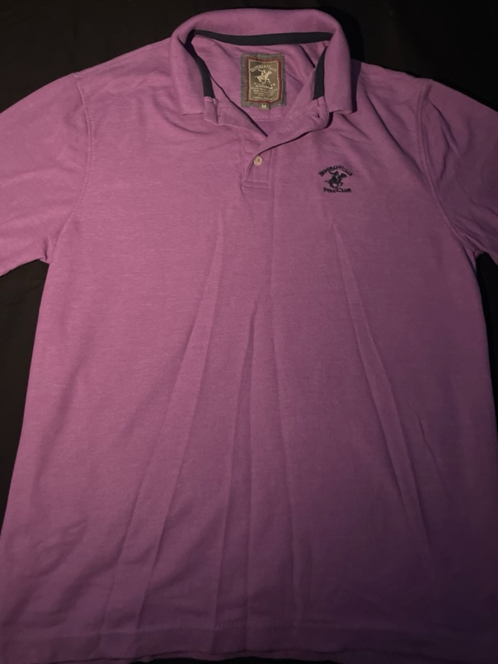 Beverly Hills Polo Club Lavender Purple Men's Polo Shirt